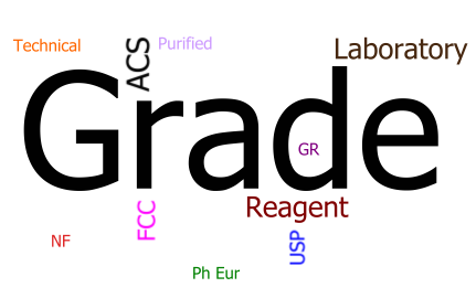 گریدهای رایج مواد شیمیایی